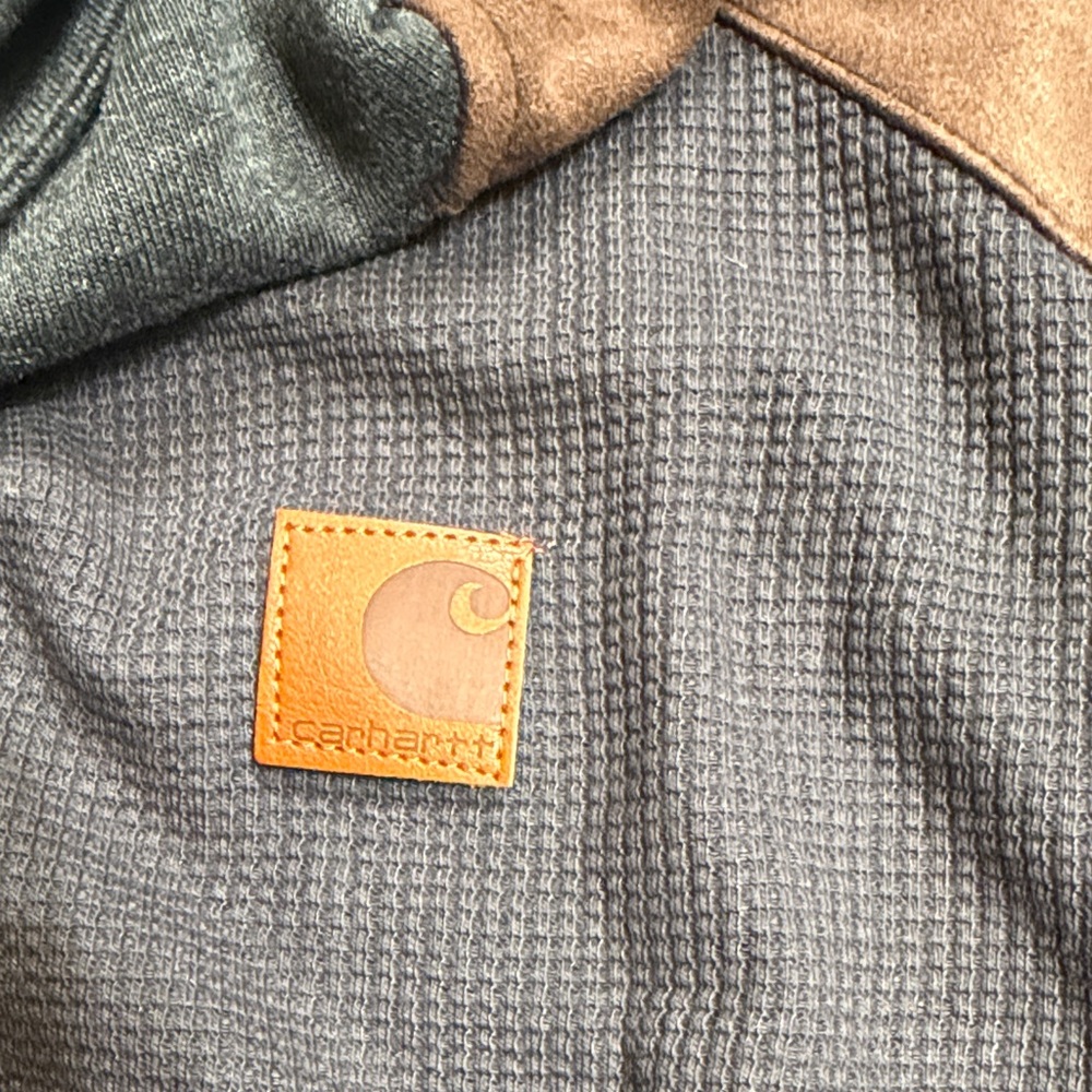 Carhartt Gray and Brown Men's Hoodie